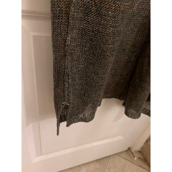 525 America 100% Linen Open Long Cardigan Duster Quiet Luxury Boho chic Preppy - Picture 11 of 12